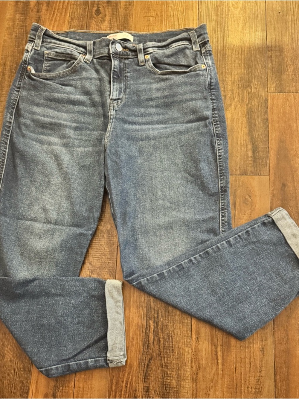 Signature by Levi's Strauss Women’s 10 Heritage boyfriend Cuffed Ankle Jeans